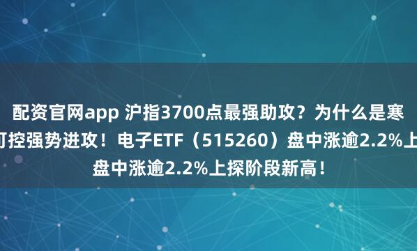 配资官网app 沪指3700点最强助攻？为什么是寒武纪？自主可控强势进攻！电子ETF（515260）盘中涨逾2.2%上探阶段新高！